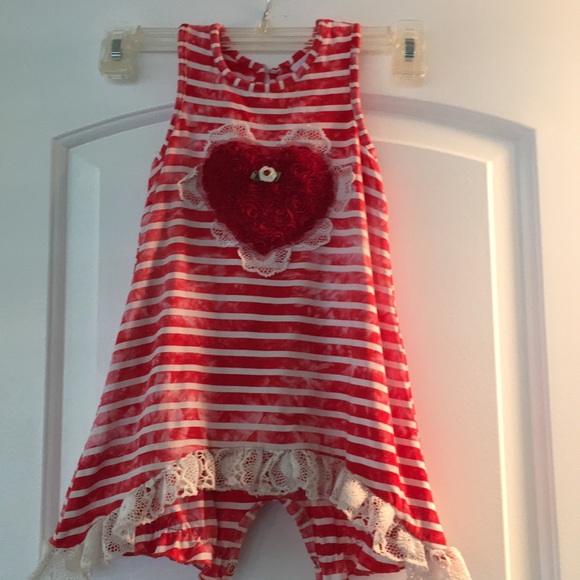 Heart Valentine’s Day ROMPER - Picture 4 of 5